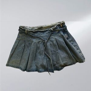 Wild Fable mini denim pleated skirt with shorts